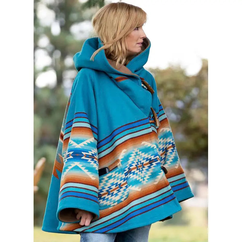 Yellowstone Beth Dutton Blue Poncho Coat