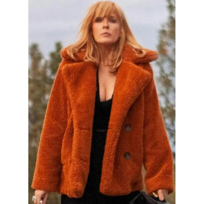 Yellowstone Beth Dutton Orange Fur Jacket