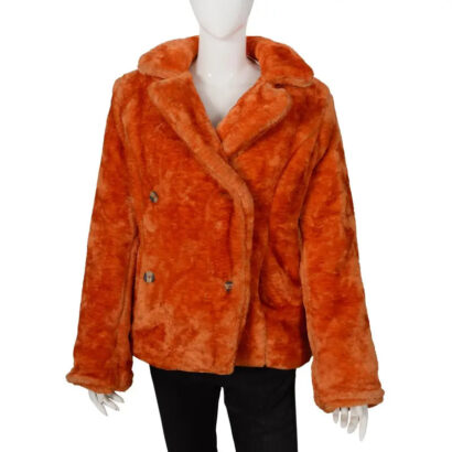 Yellowstone Beth Dutton Orange Fur Jacket