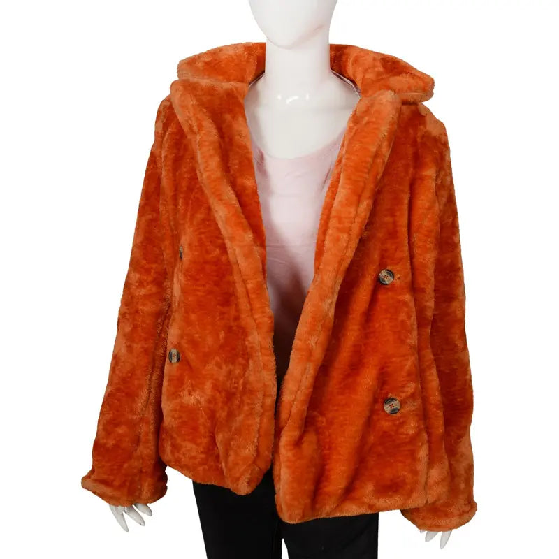 Yellowstone Beth Dutton Orange Fur Jacket