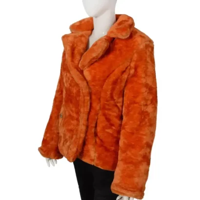 Yellowstone Beth Dutton Orange Fur Jacket
