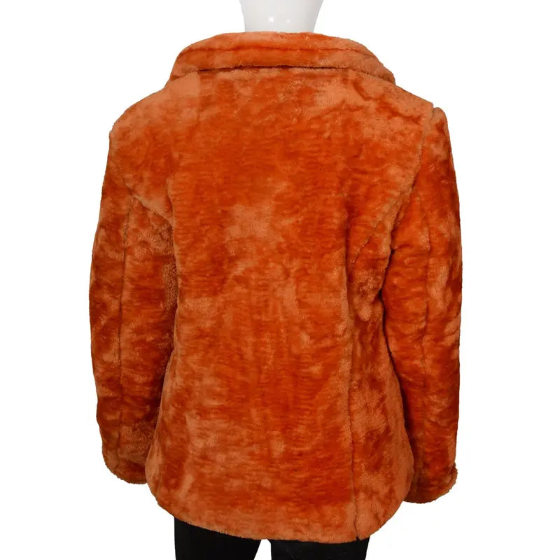 Yellowstone Beth Dutton Orange Fur Jacket