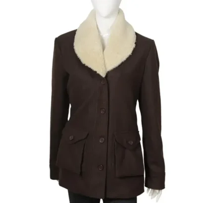 Yellowstone Beth Dutton Shearling Wool Coat