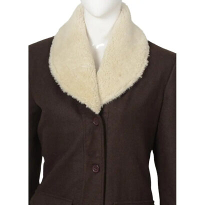 Yellowstone Beth Dutton Shearling Wool Coat