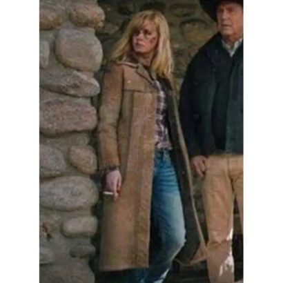 Yellowstone Beth Dutton Suede Leather Coat