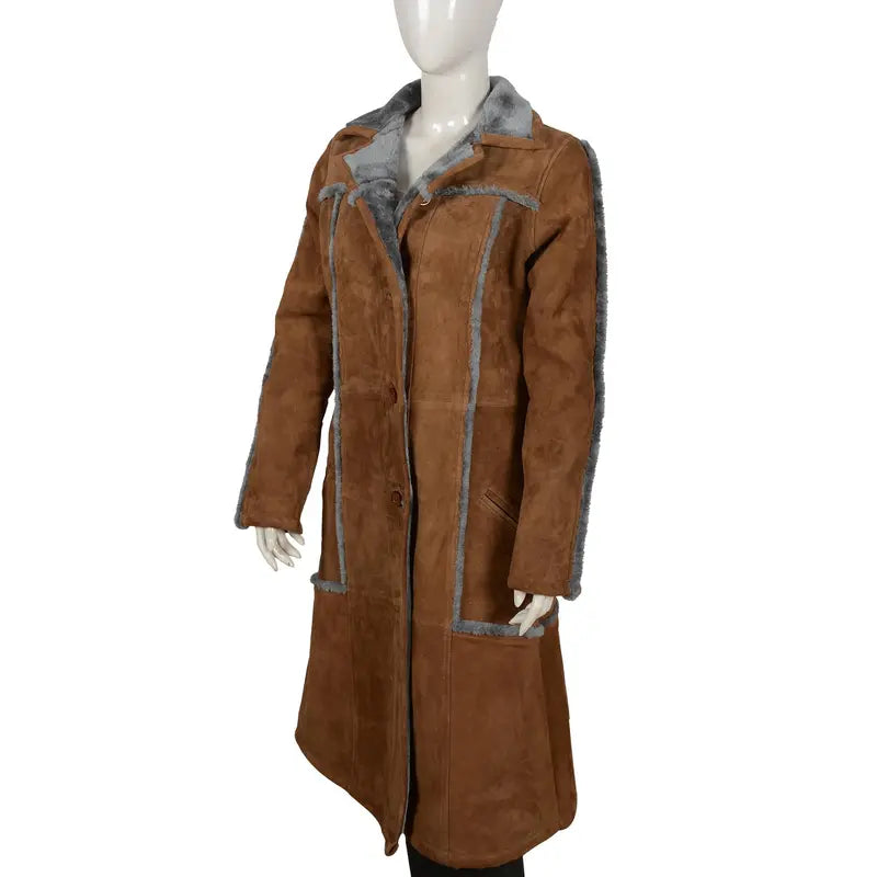 Yellowstone Beth Dutton Suede Leather Coat