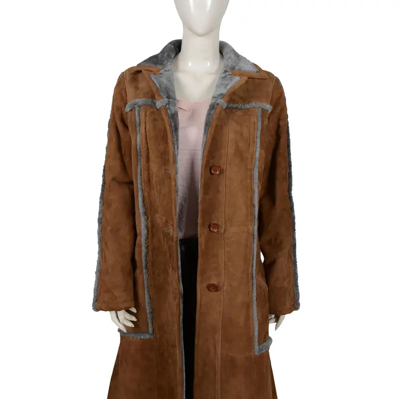 Yellowstone Beth Dutton Suede Leather Coat