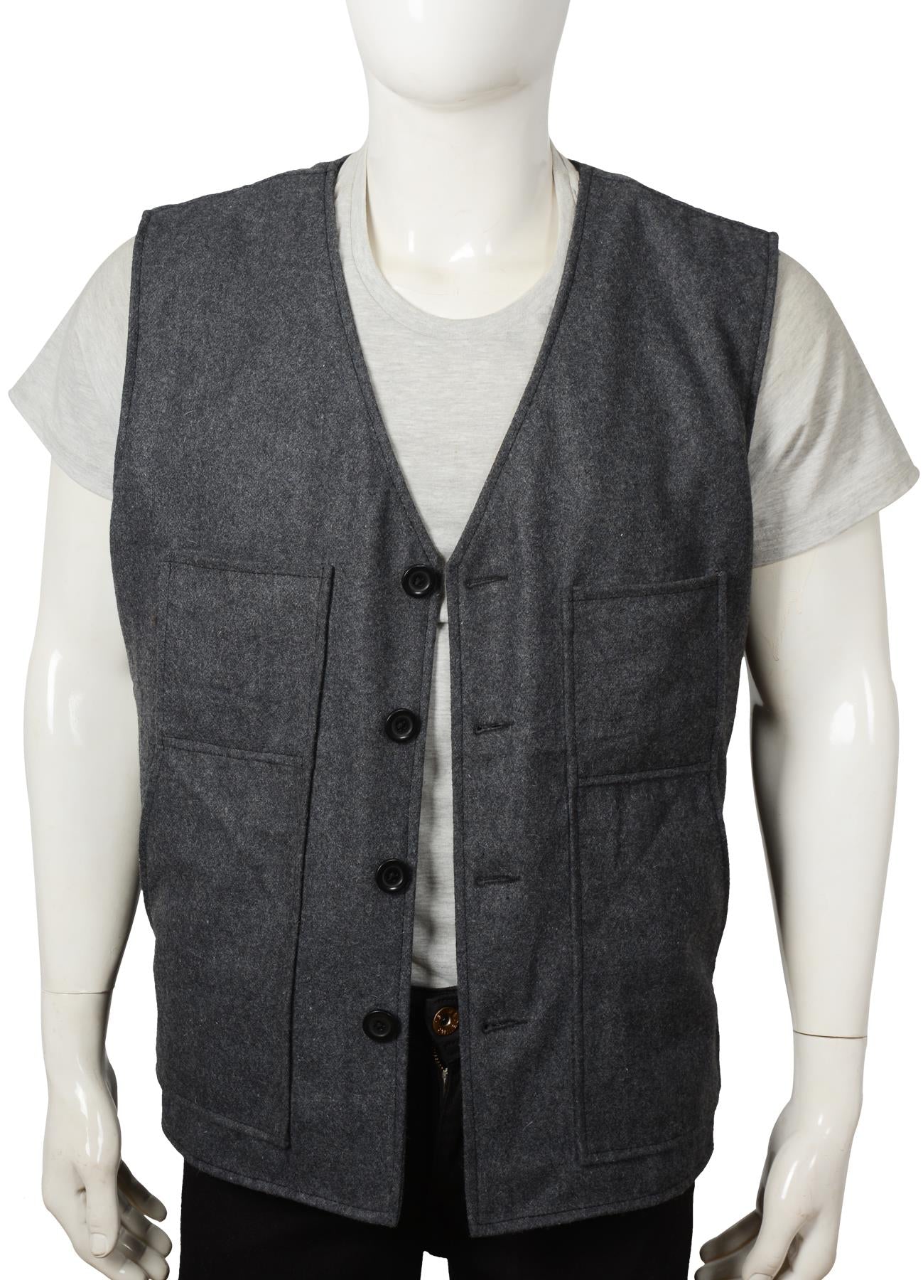 John Dutton Grey Wool Vest