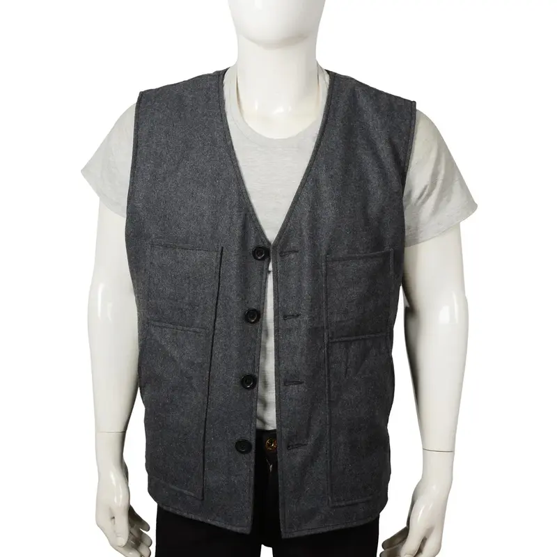 John Dutton Grey Wool Vest