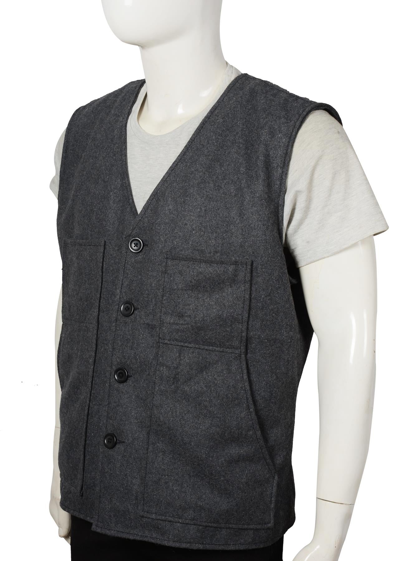 John Dutton Grey Wool Vest