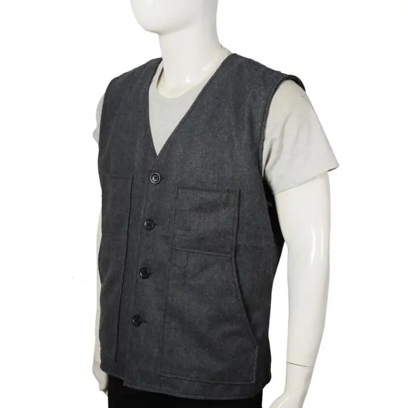 John Dutton Grey Wool Vest