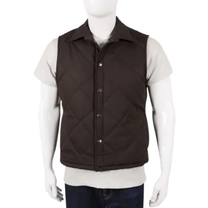 John Dutton Brown Quilted Vest