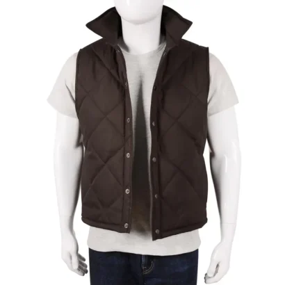John Dutton Brown Quilted Vest