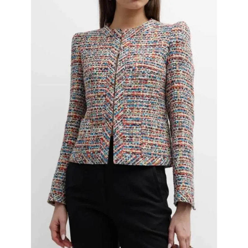Elsbeth S01 Carrie Preston Tweed Short Jacket