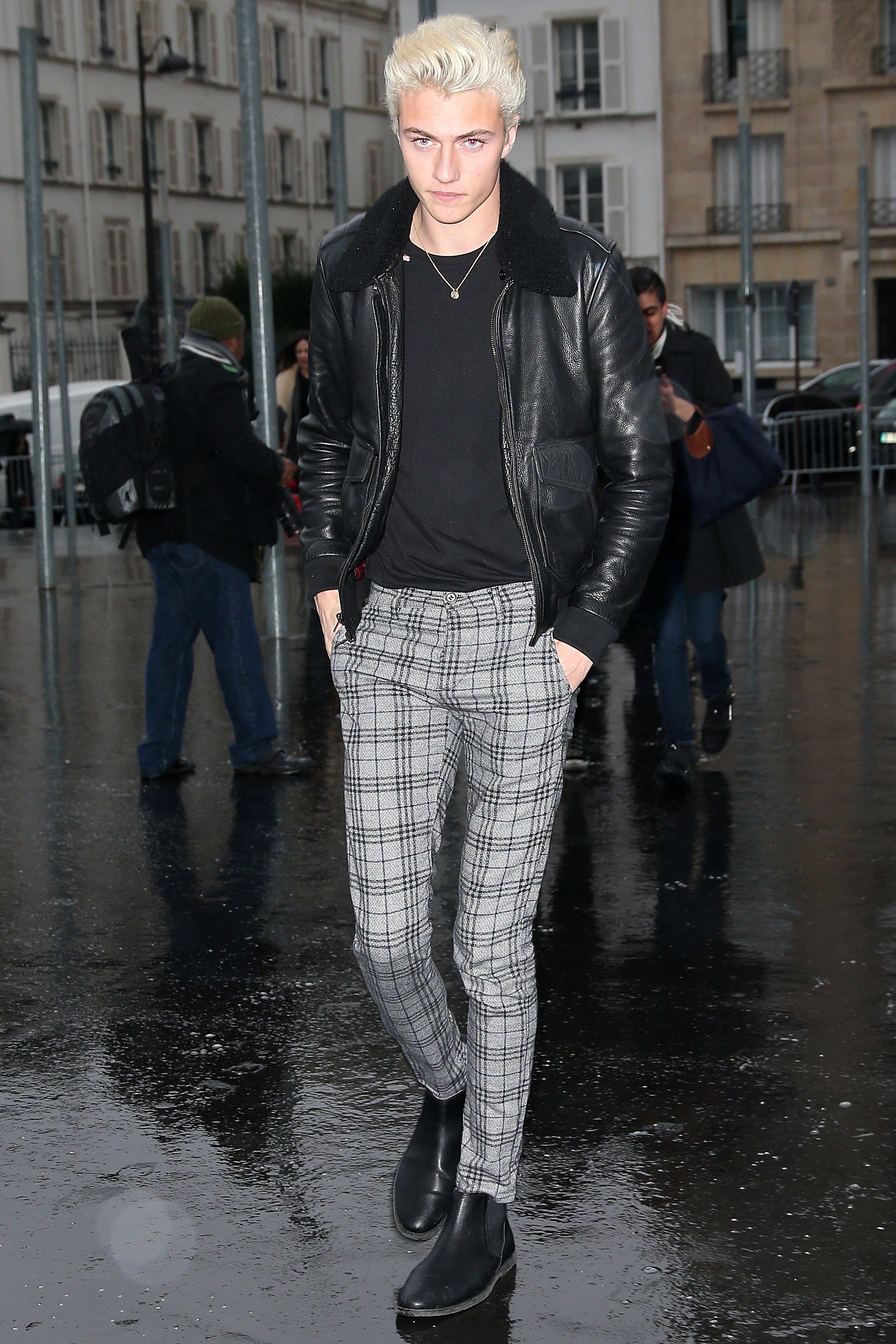 Lucky Blue Smith Black Leather Jacket