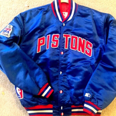 Detroit Pistons Vintage Starter Blue Jacket