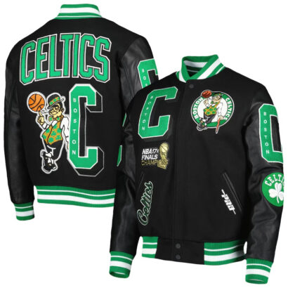 Boston Celtics Black Varsity Jacket