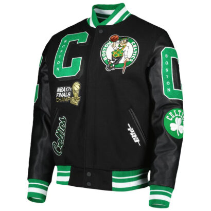 Boston Celtics Black Varsity Jacket