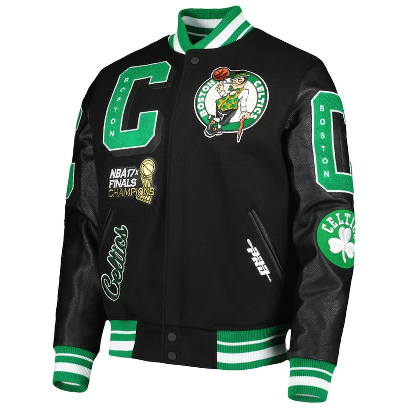 Boston Celtics Black Varsity Jacket