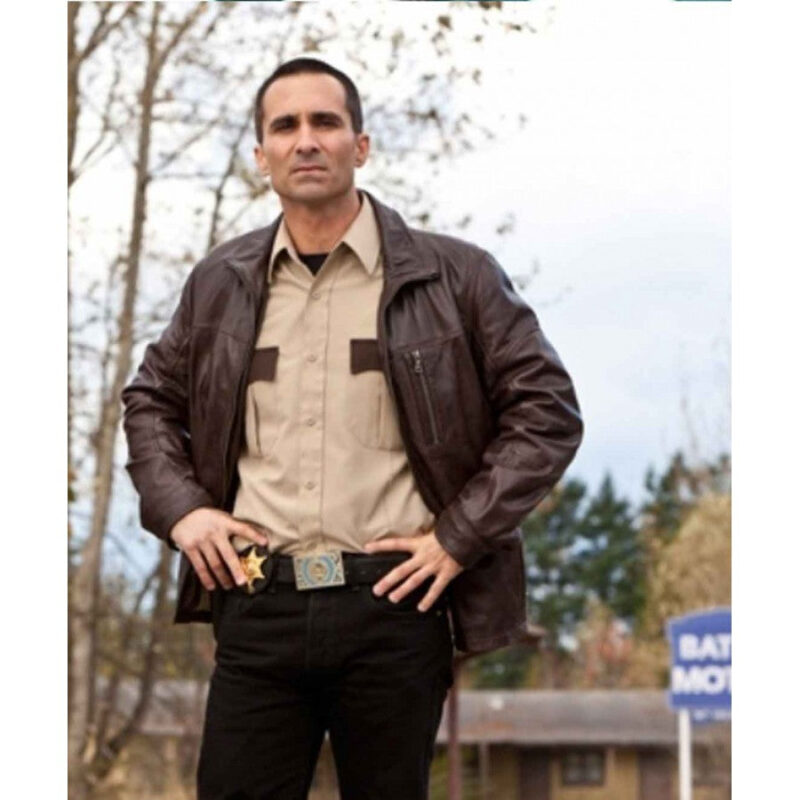 Bates Motel Vintage Brown Leather Jacket
