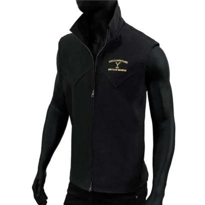Yellowstone John Dutton Black Wool Vest