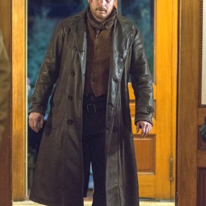 Yellowstone Cole Hauser Leather Long Coat