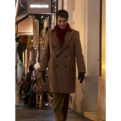 Emily in Paris S04 Marcello Brown Trench Coat